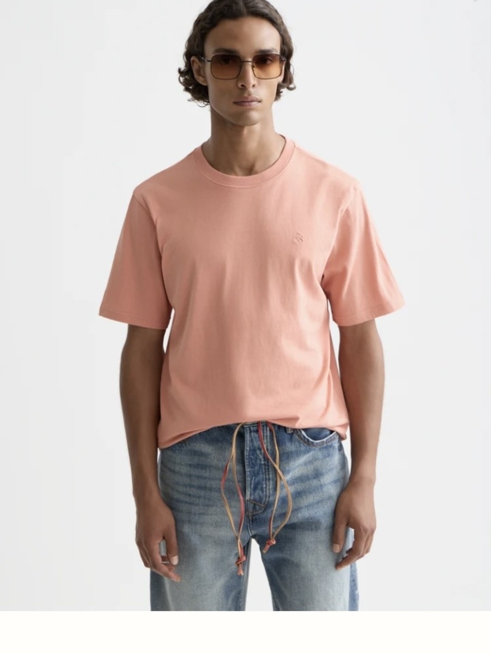 Scotch & Soda Organic Cotton Men's Classic Crew Neck T-Shirt - Dusty Rose Size M